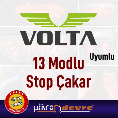 VOLTA Uyumlu 13 Modlu Stop Çakar Modülü
