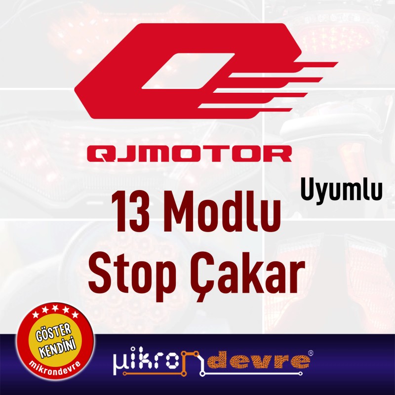 QJ Motor Uyumlu 13 Modlu Stop Çakar Modülü